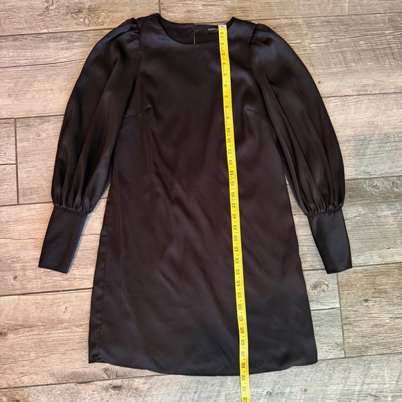 Banana Republic Black Long Sleeve Mini Dress Petite 00 Career Party - Picture 6 of 8